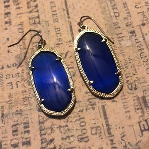 Navy Cats Eye Kendra Scott Elle Earrings